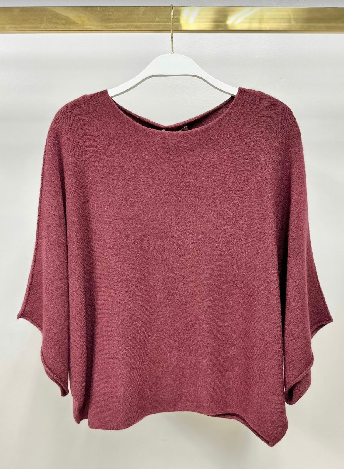 Dolman Sleeve Sweater - Wine