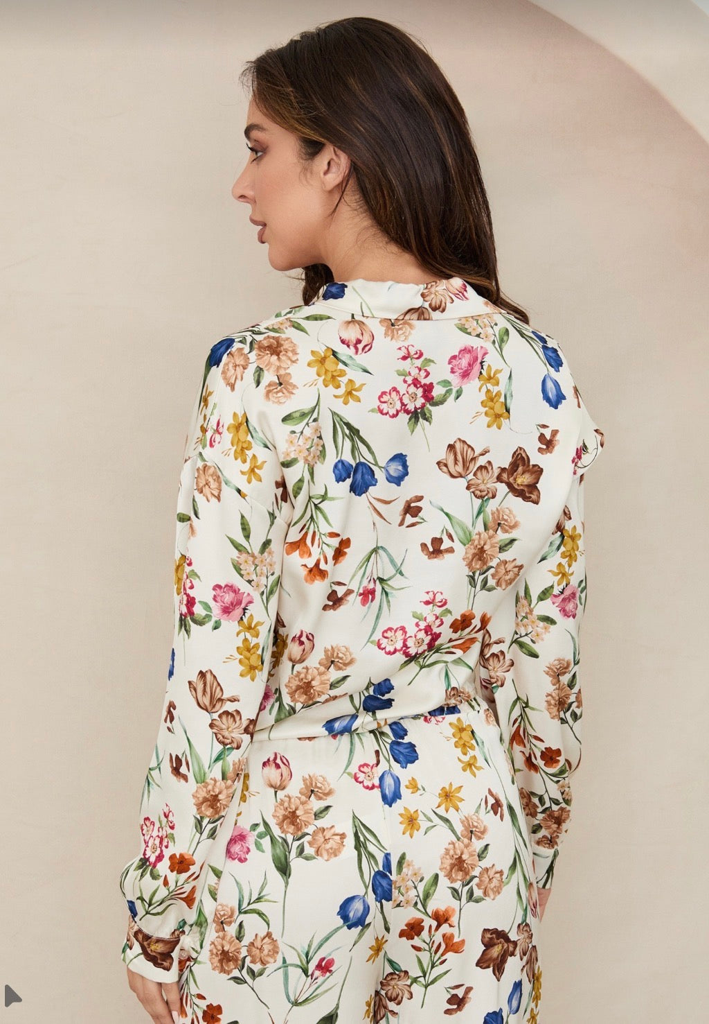 Floral Print Button Front Top