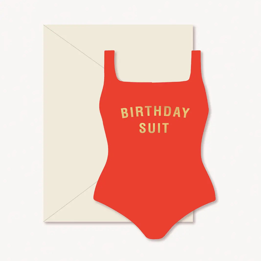Birthday Suit Die-Cut Greeting Card