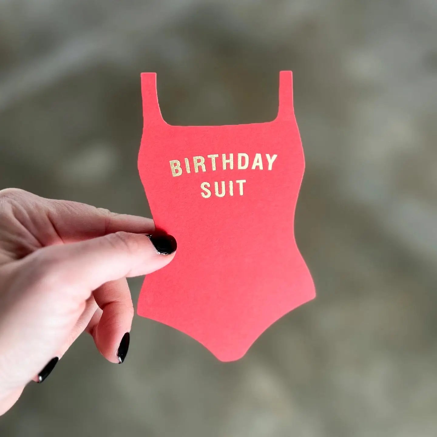 Birthday Suit Die-Cut Greeting Card
