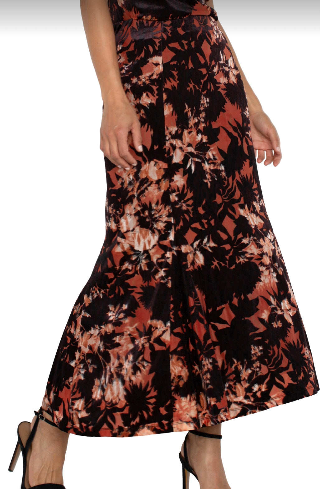 Fit & Flare Pull-On Skirt - Fire Opal