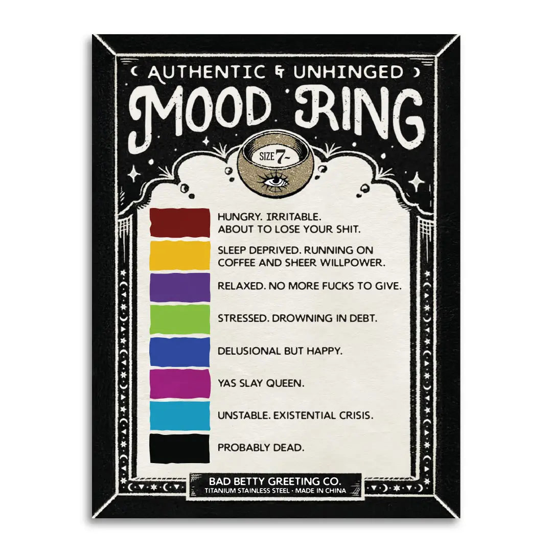 Authentic & Unhinged Mood Ring