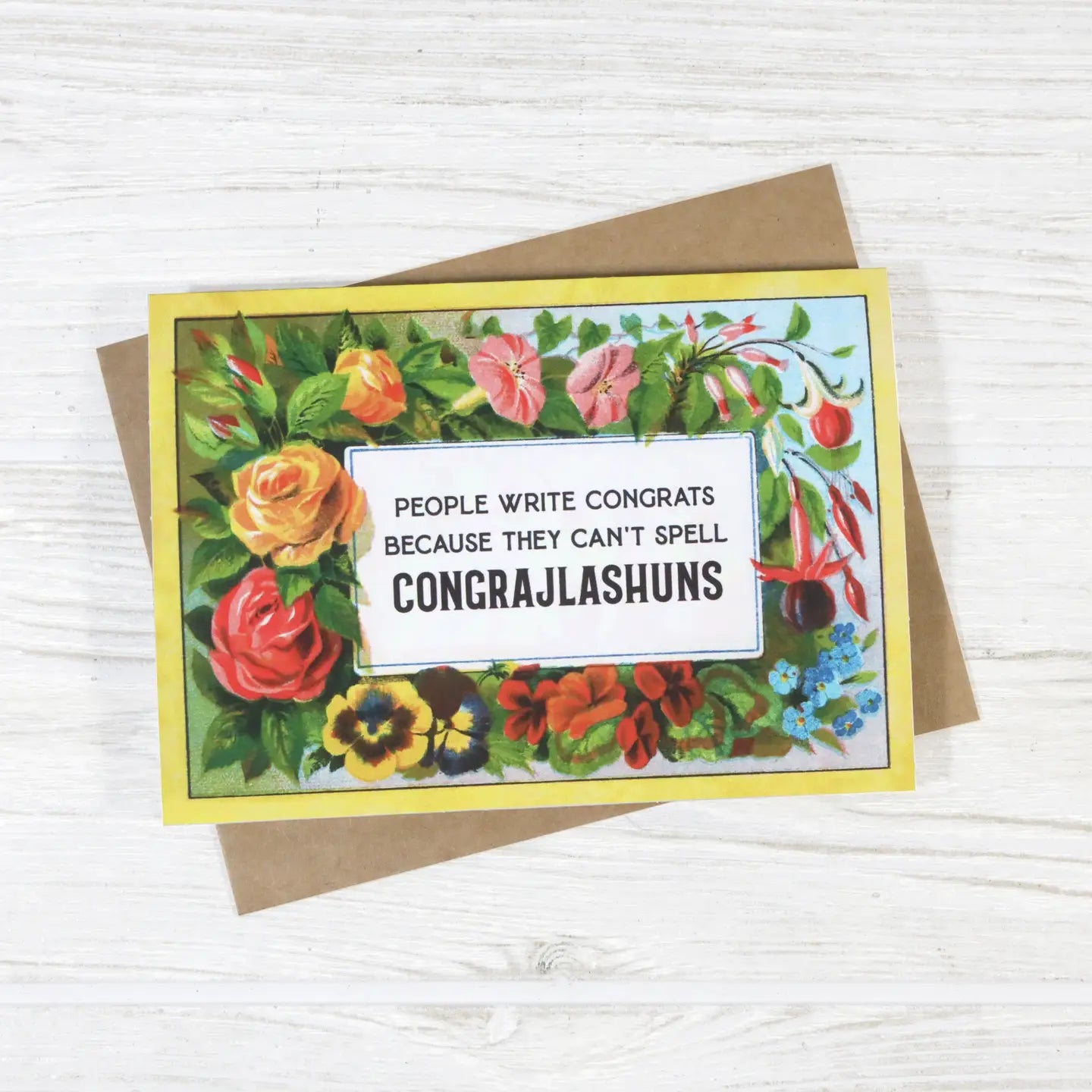 People Write Congrats Because They Can’t Spell Greeting Card