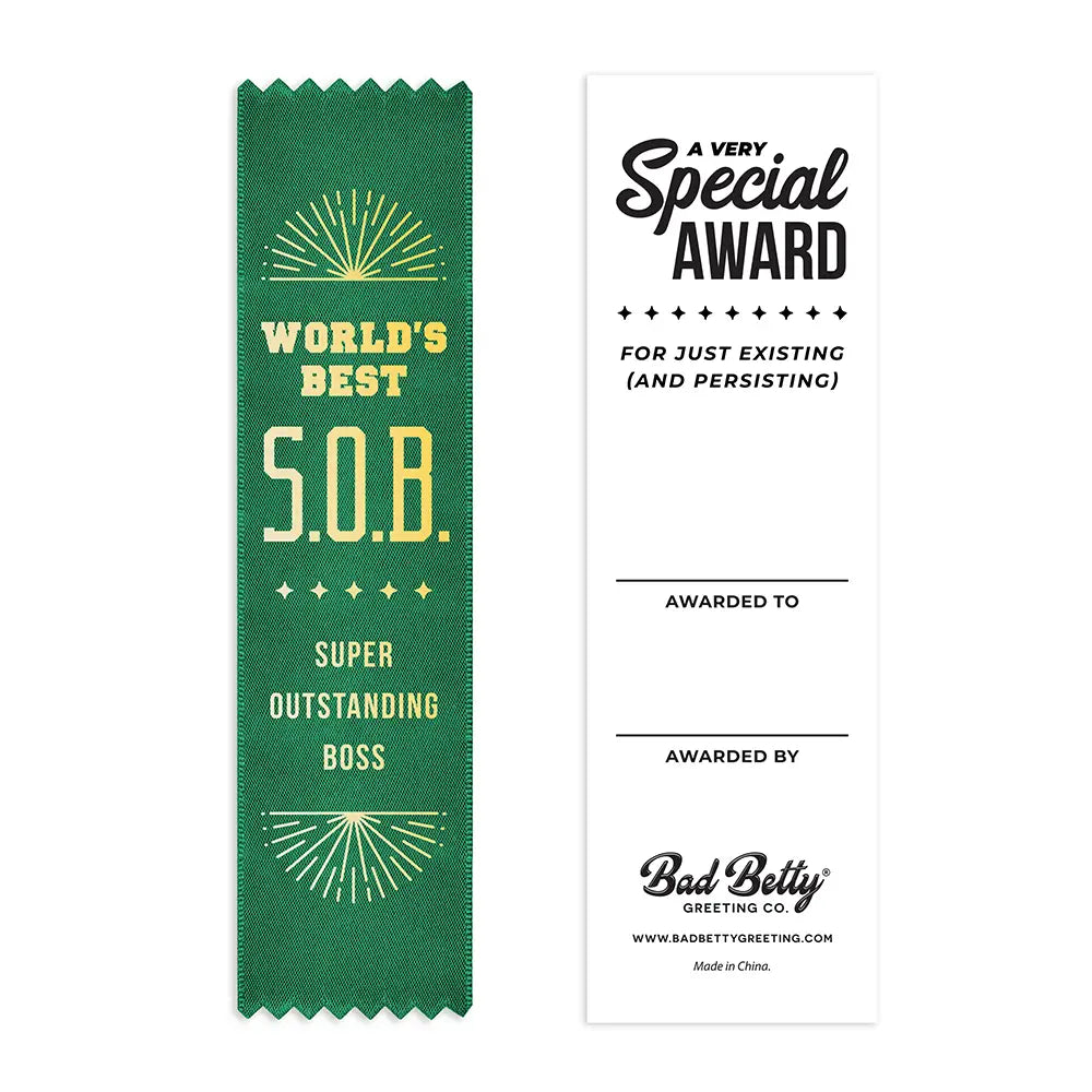 World’s Best S.O.B. Award Ribbon
