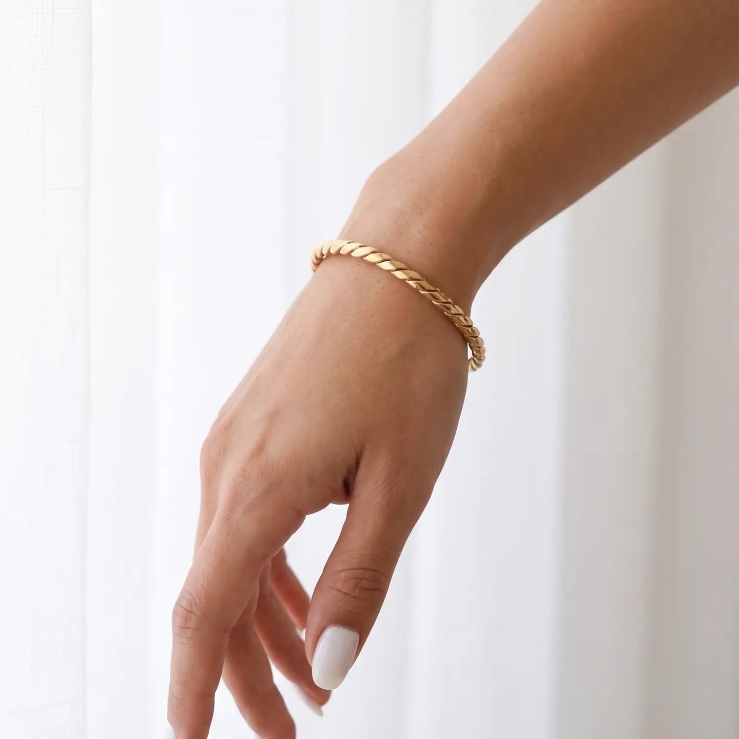 Twisted Gold Cuff Bracelet