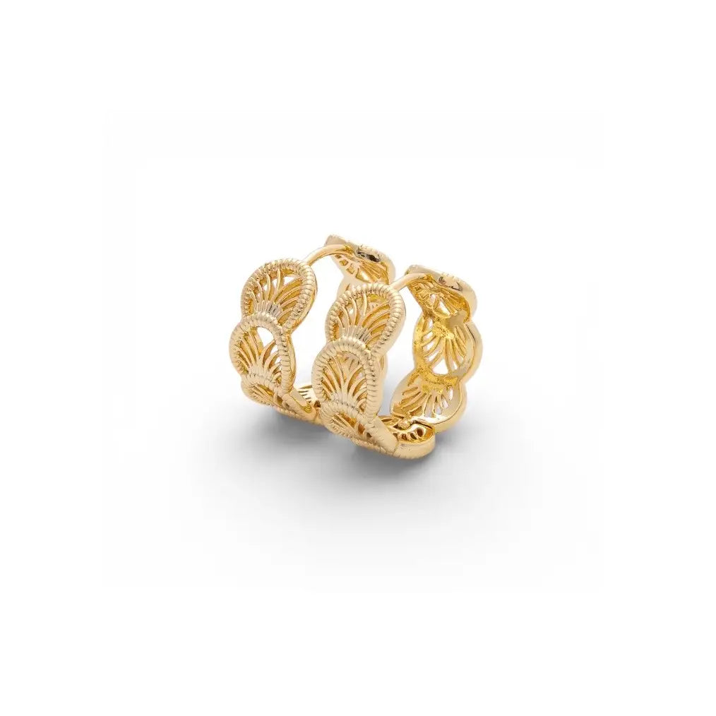 Cali Filigree Gold-Filled Hoop Earrings