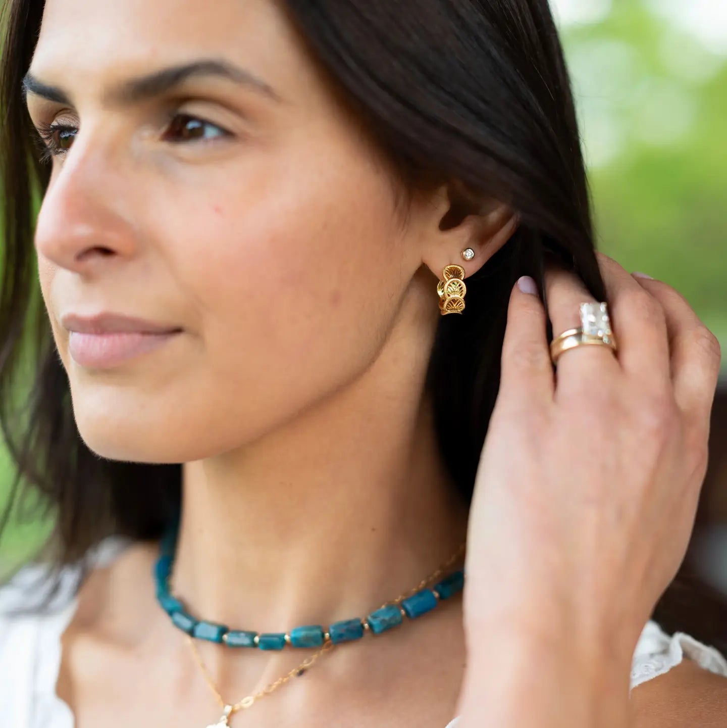Cali Filigree Gold-Filled Hoop Earrings
