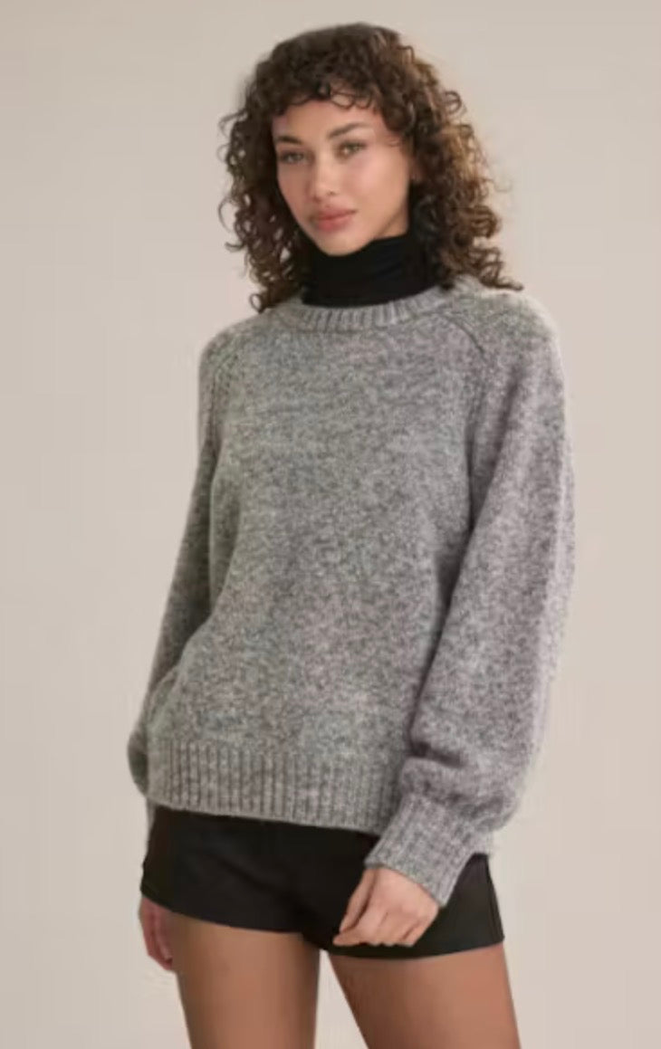 Constance Crew Neck Sweater - Grey Heather