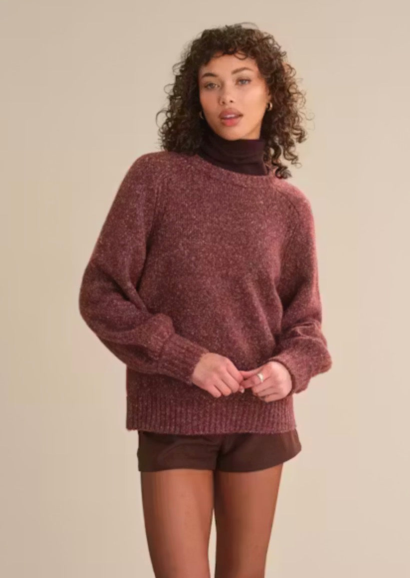 Constance Crew Neck Sweater - Italian Plum
