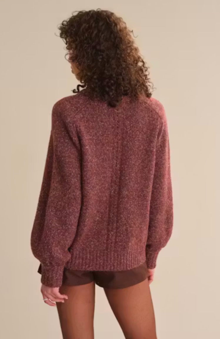 Constance Crew Neck Sweater - Italian Plum