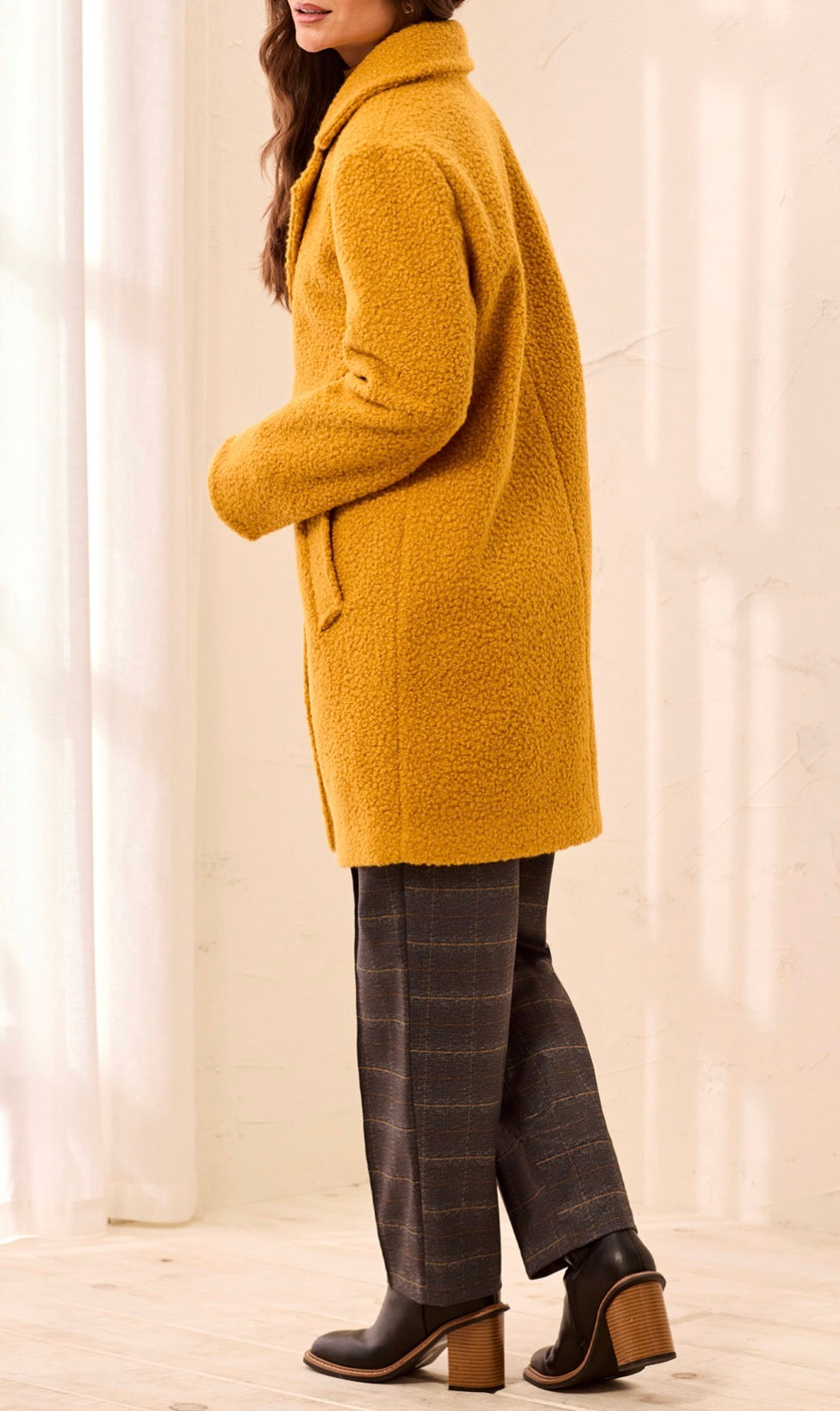 Berber Coat with Lining - Amber