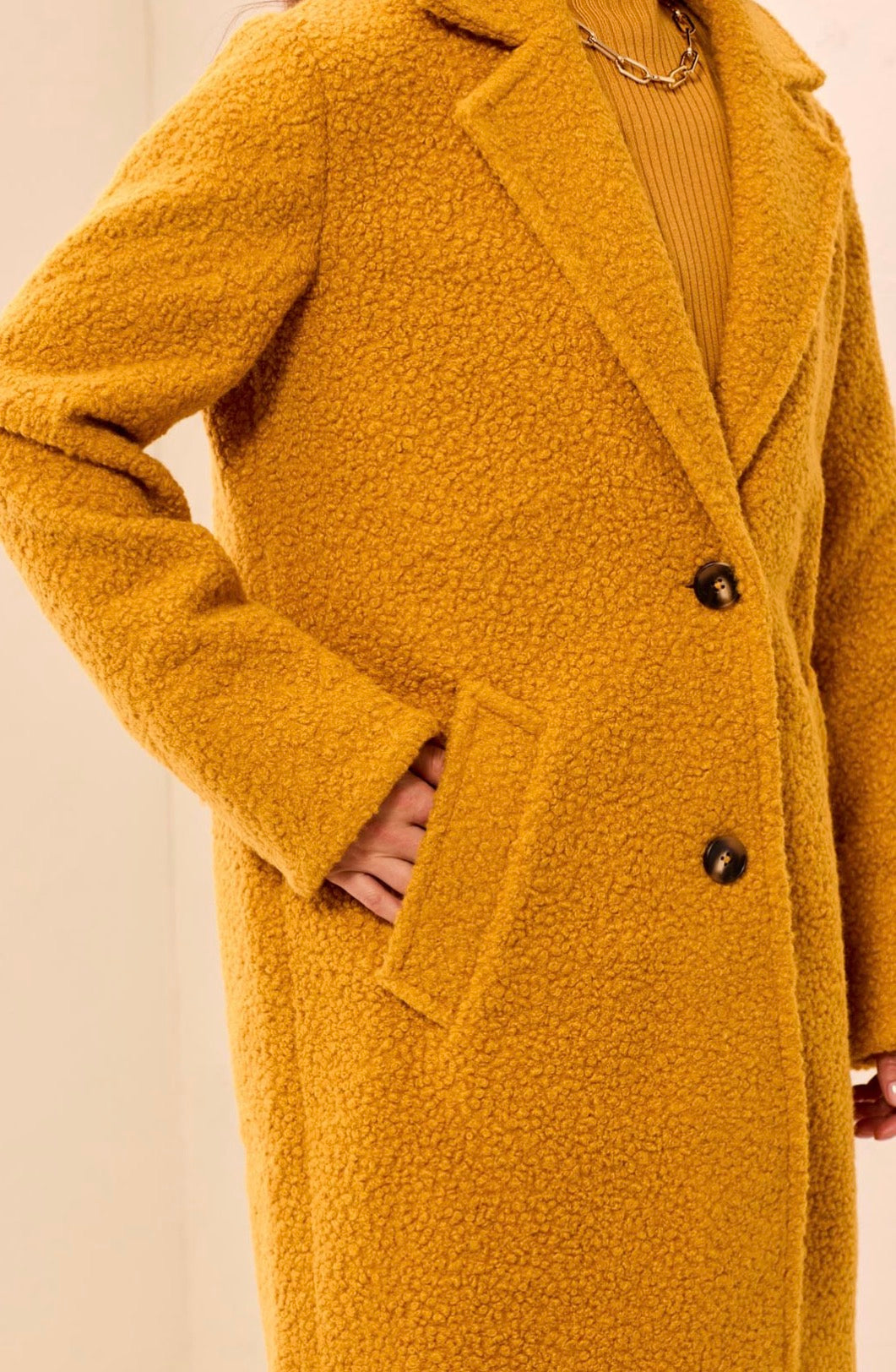 Berber Coat with Lining - Amber