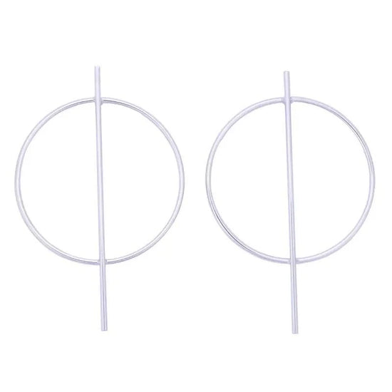 Alex Bar Earrings - Silver