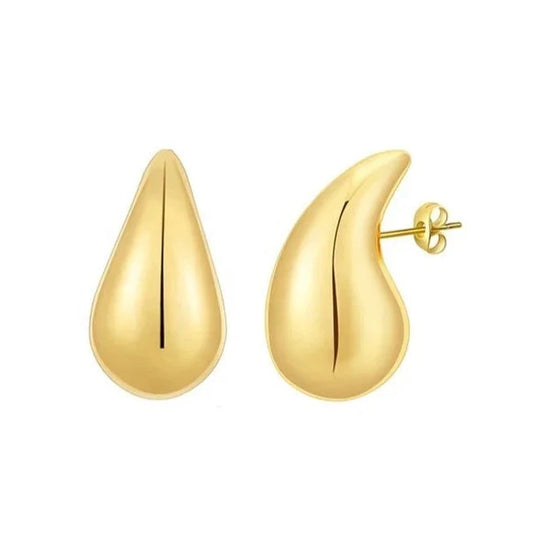 Elia Raindrop Stud Earrings - Gold