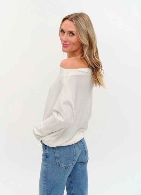 Anywhere Off Shoulder Sweater - Ivory