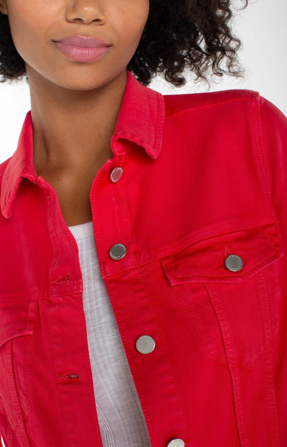 Classic Jean Jacket - Cherry Rose