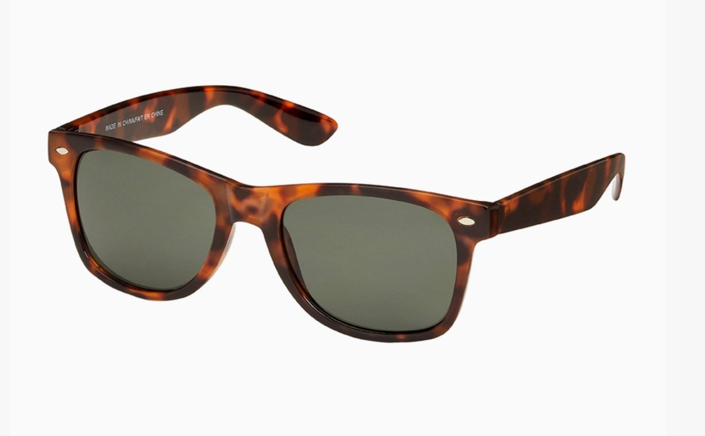 Classic Tortoise Sunglasses - Green Lens
