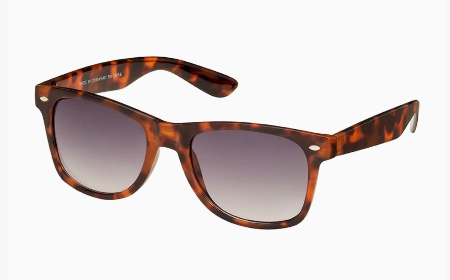 Classic Tortoise Sunglasses - Gradient Grey Lens