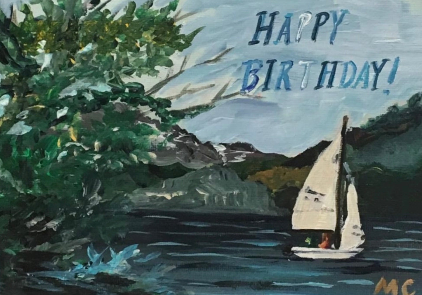 Sailboat Birthday Greeting Card