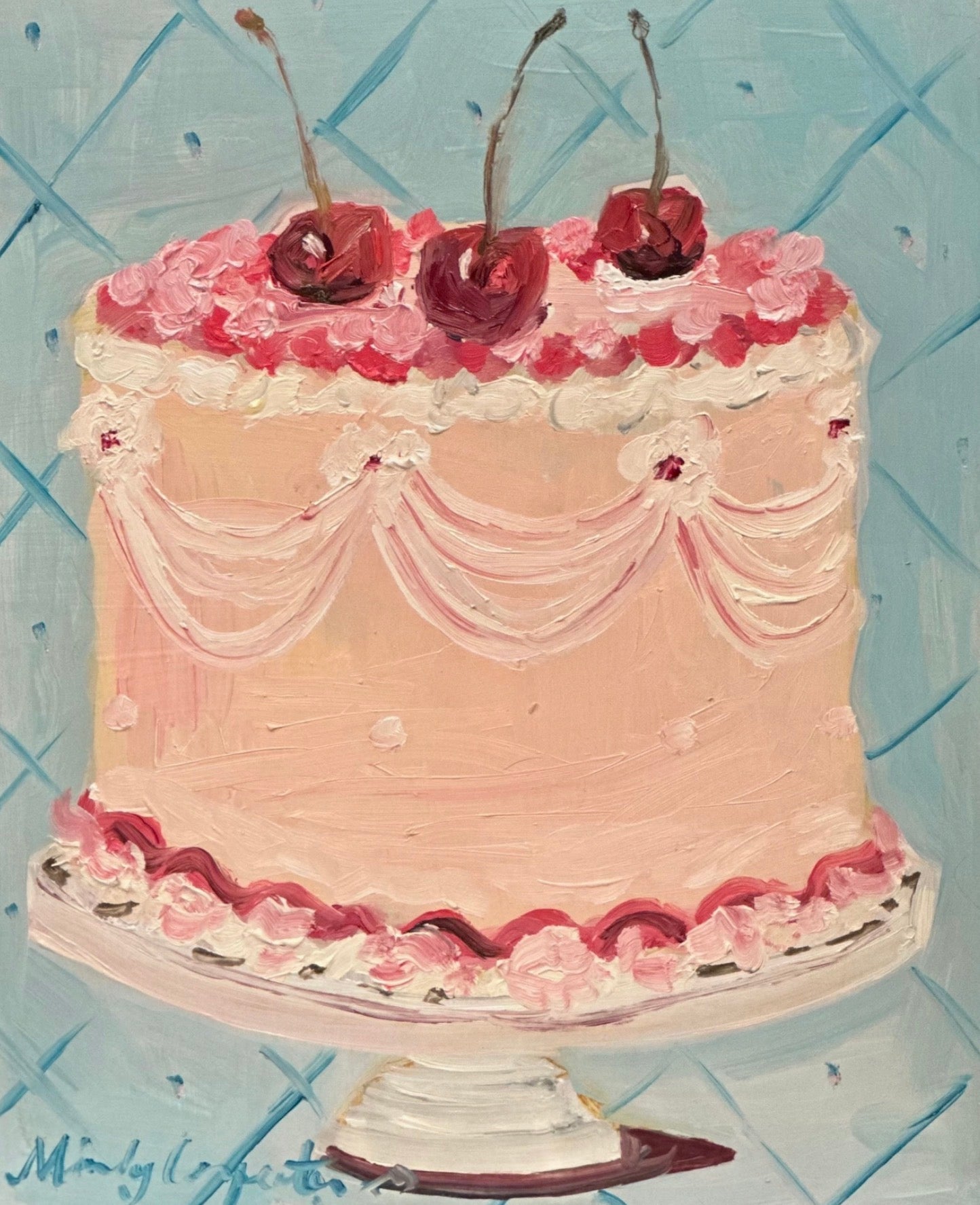 Pink Party Cake Birthday Greeting Card