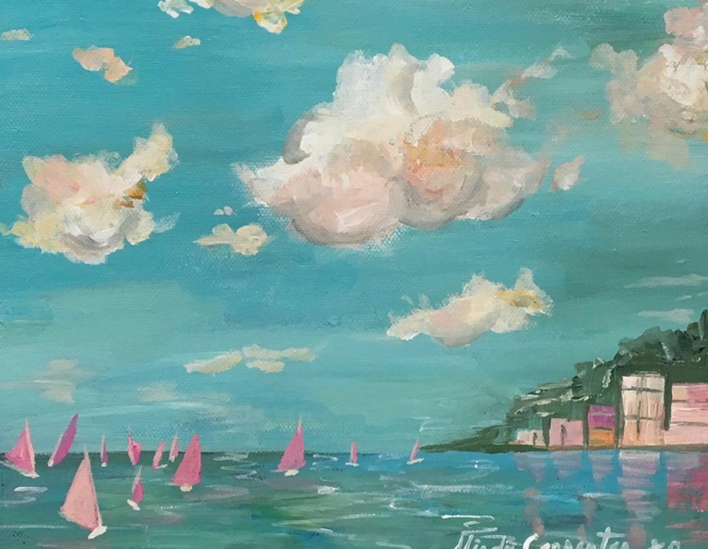 Pink Sails Greeting Card