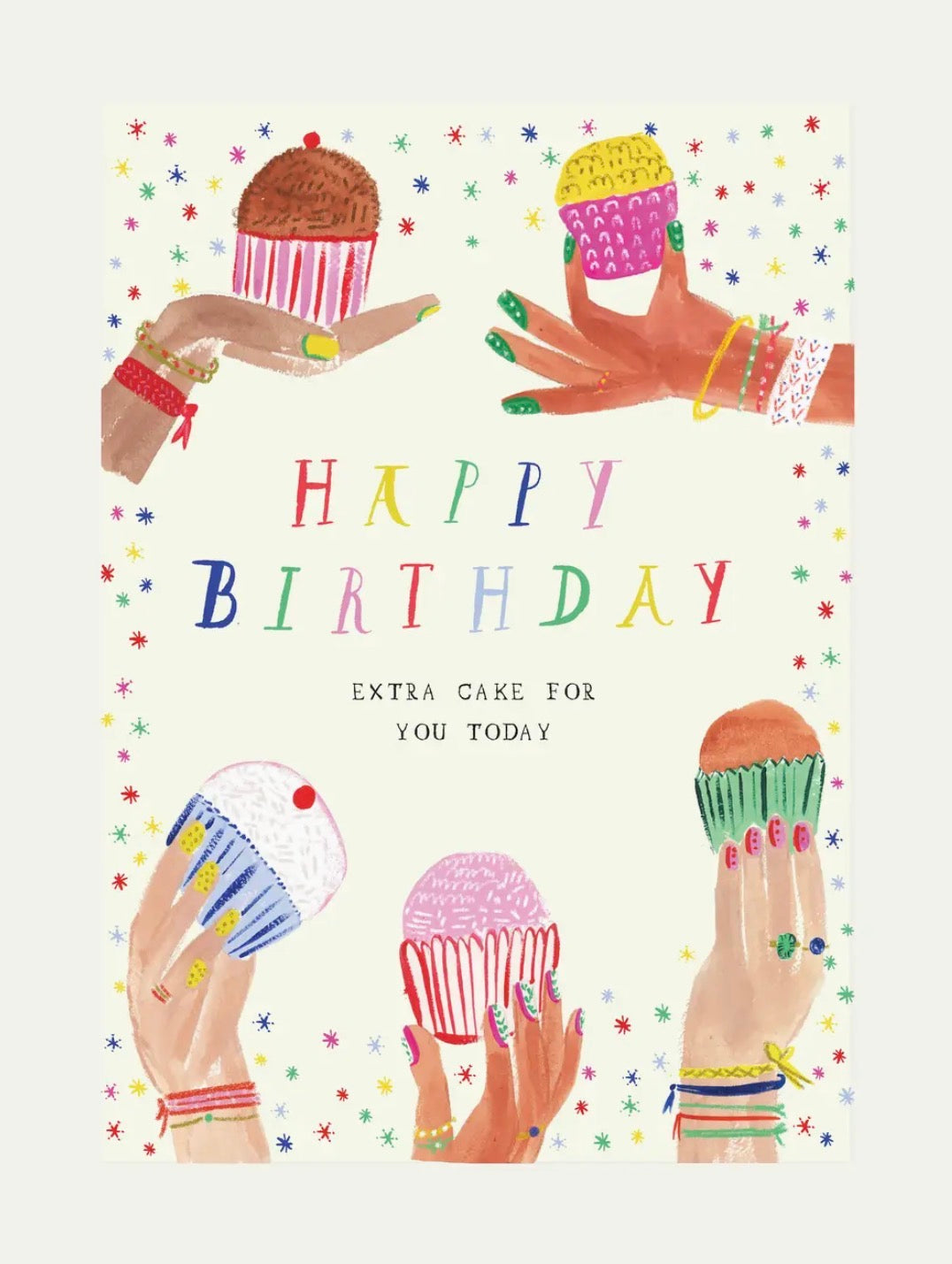 Confetti Cupcakes Birthday Greeting Card