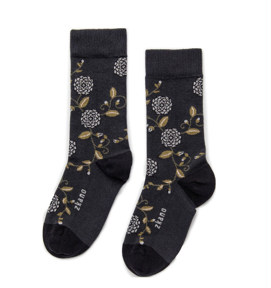 Camillias Crew Socks - Charcoal