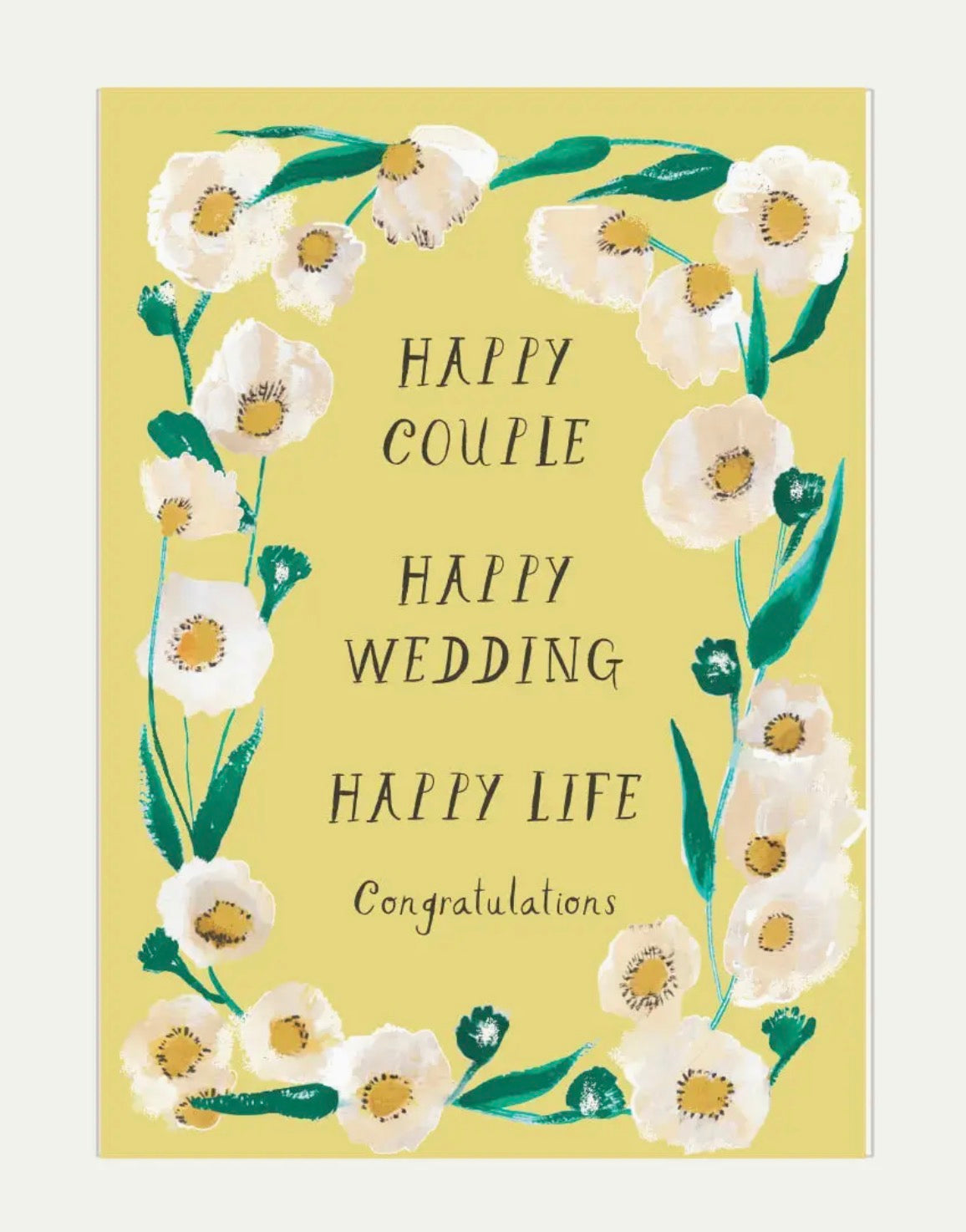 Three Happys Wedding Greeting Card