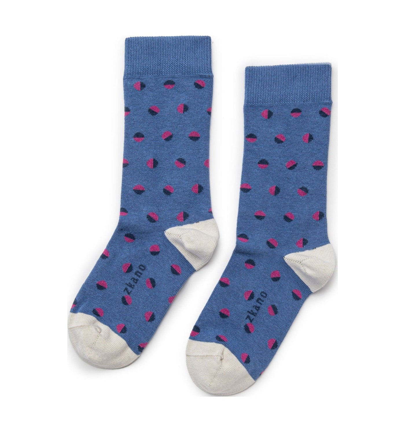 Retro Dot Crew Socks - Cornflower