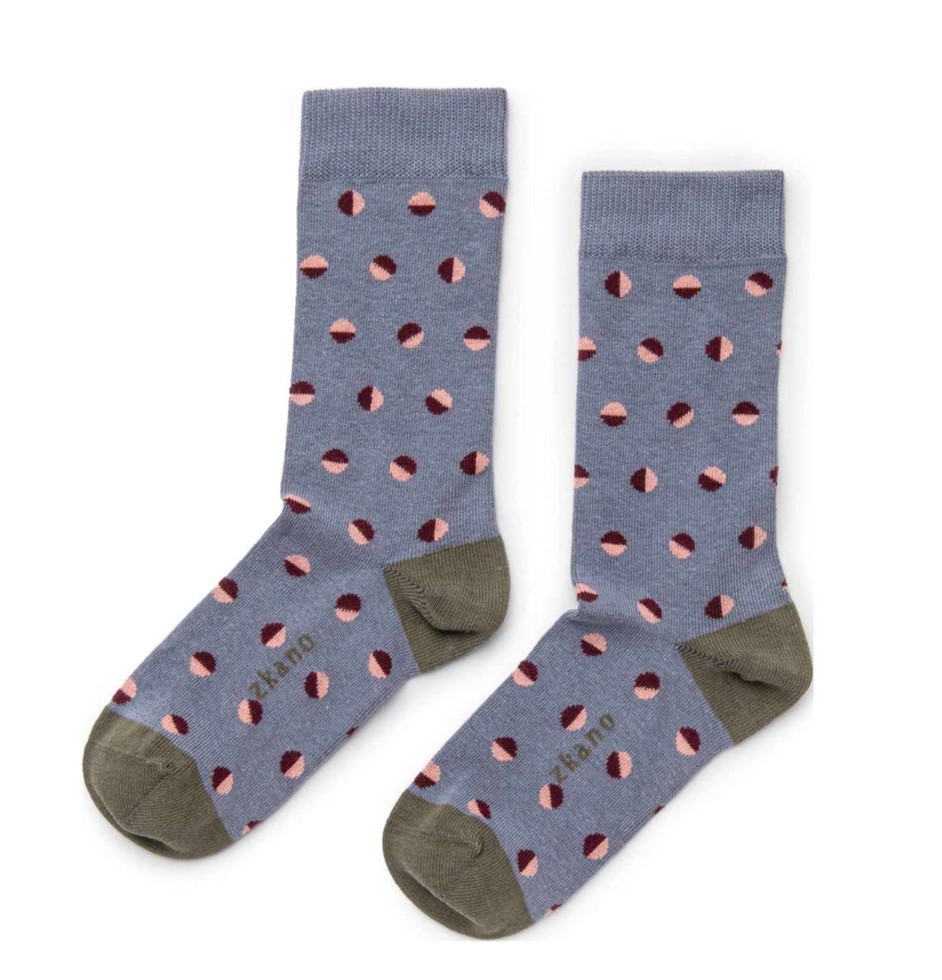 Retro Dot Crew Socks - Slate