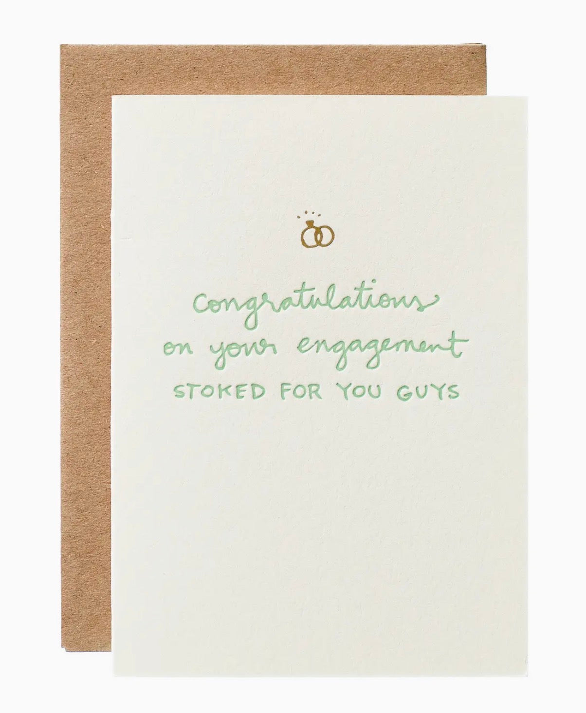 Stoked for You Guys Engagement Greeting Card