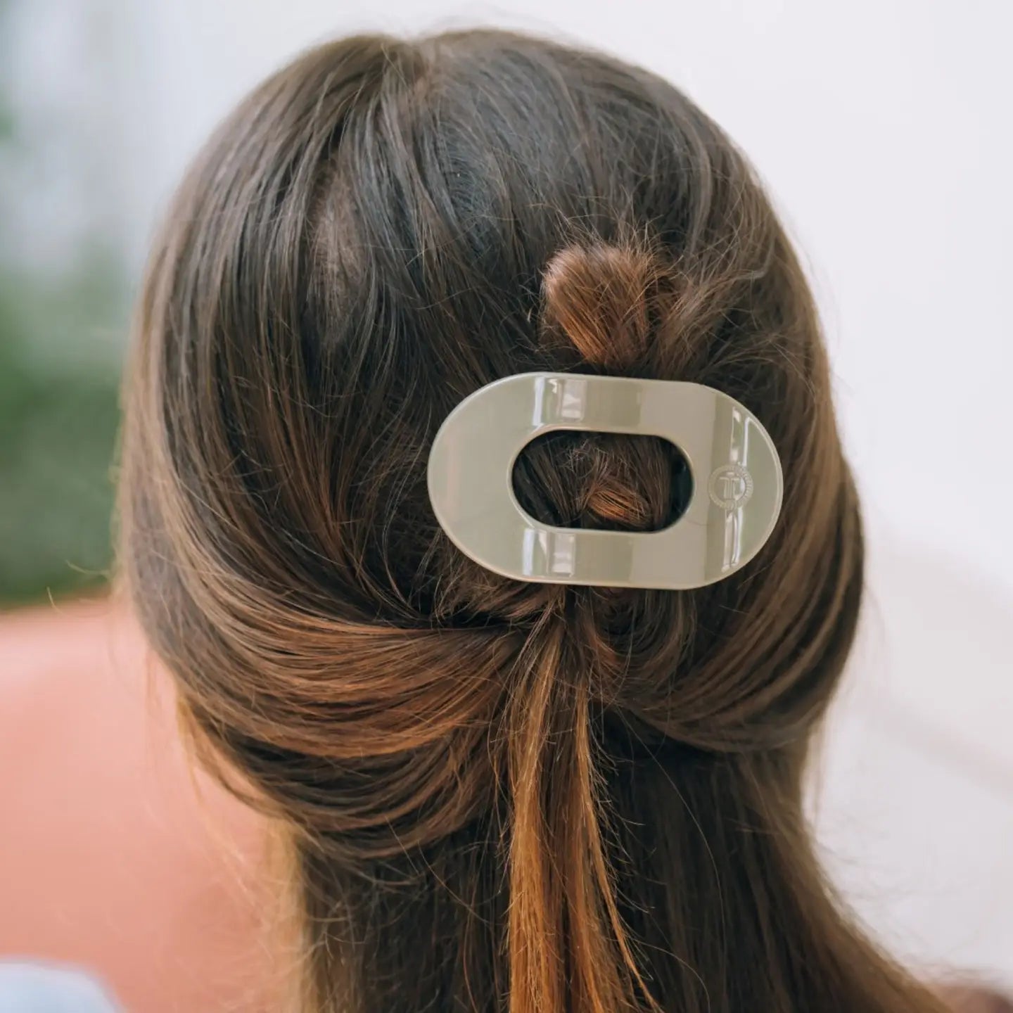 Round Flat Hair Clip - Sage It Ain’t So - Small