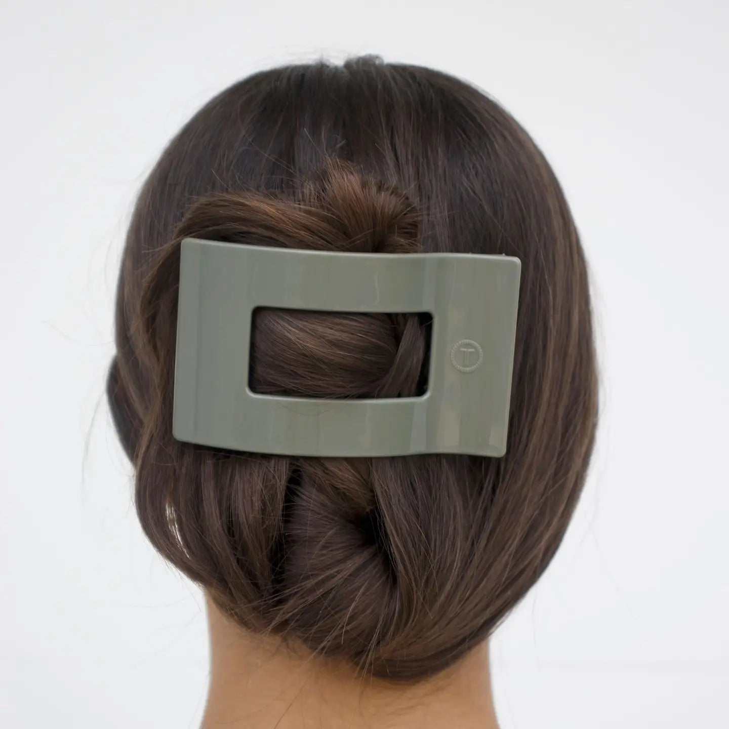 Flat Rectangle Hair Clip - Sage It Ain’t So - Large