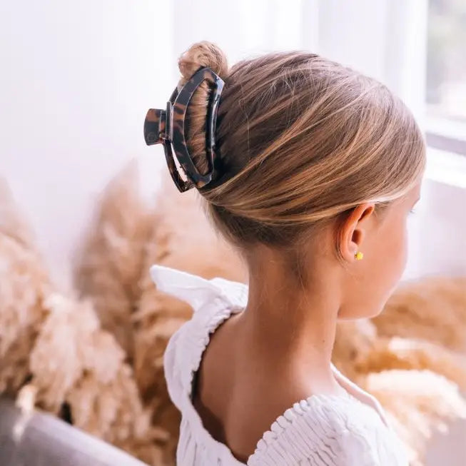 Open Claw Hair Clip - Tortoise - Medium