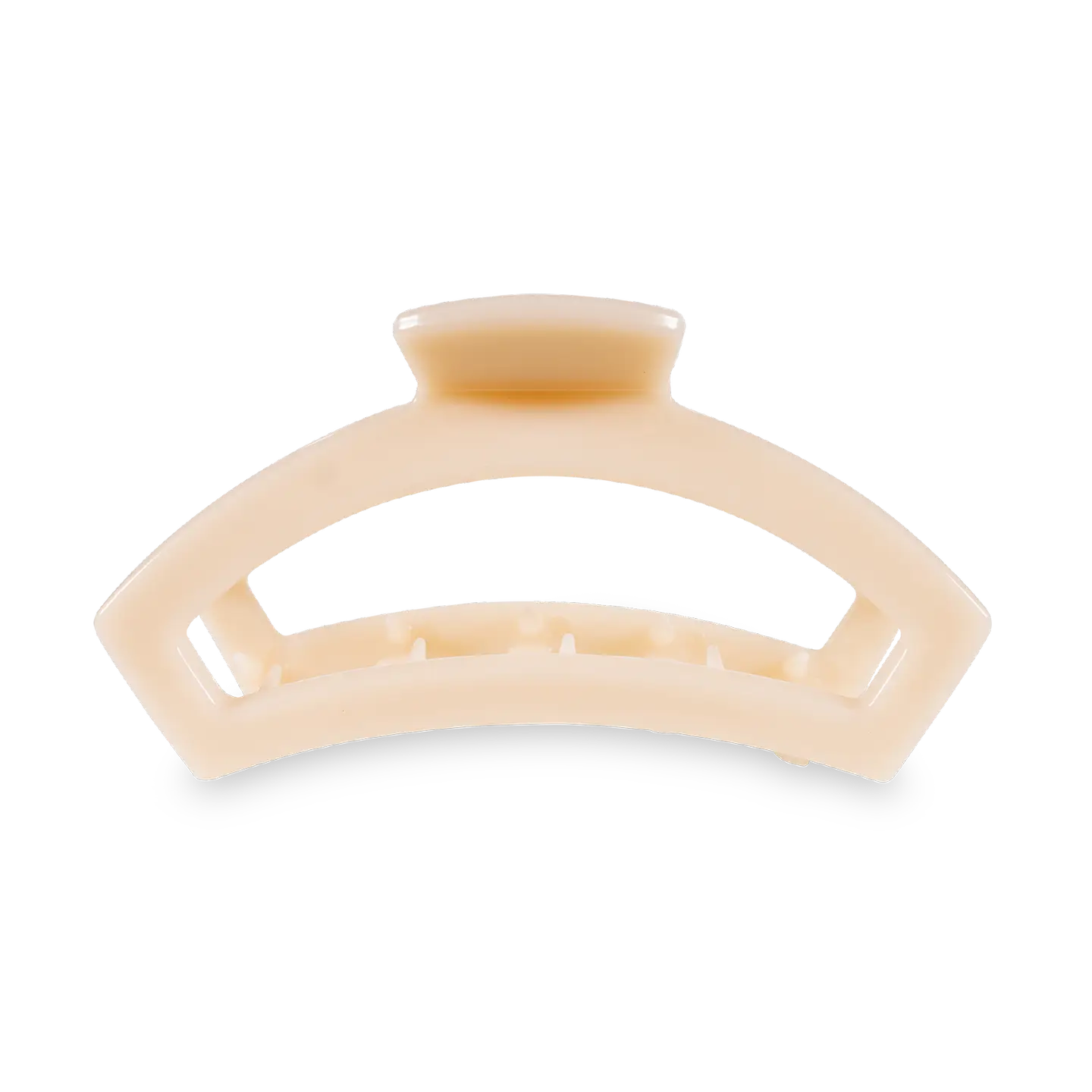 Open Claw Hair Clip - Almond Beige - Small