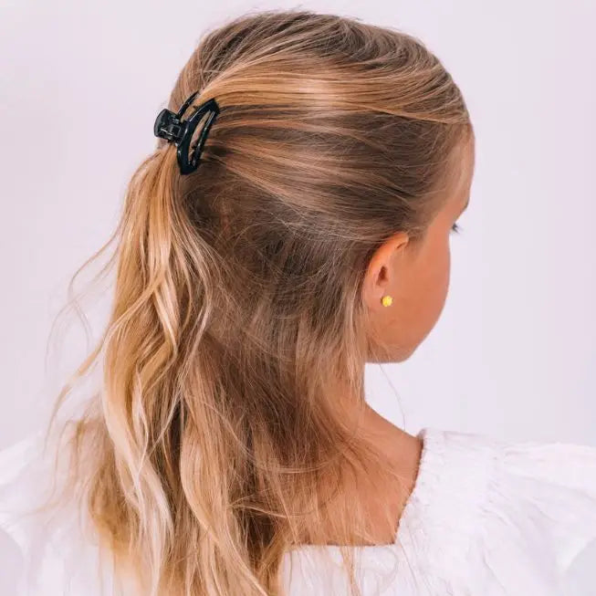 Open Claw Hair Clip - Jet Black - Tiny