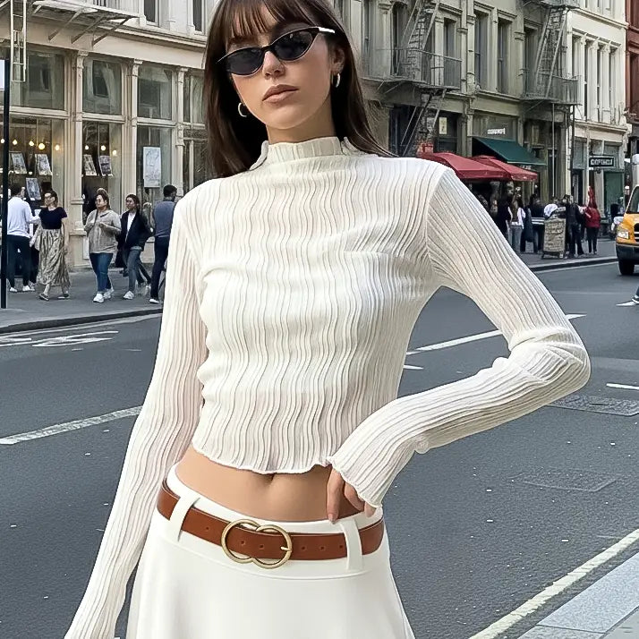 Double Circle Leather Belt - Tan