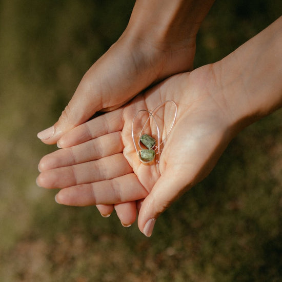 Belen Earrings - Green Kyanite