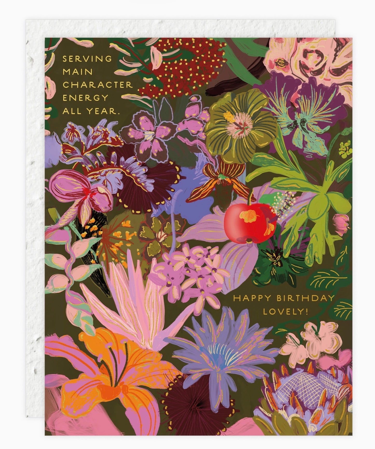 Midnight Blooms Birthday Greeting Card