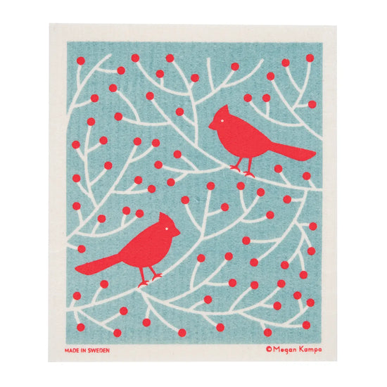 Swedish Dishcloth - Cardinal Branch