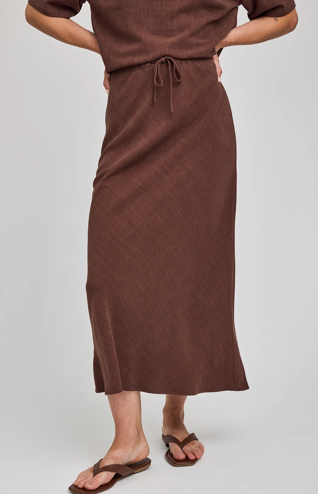 Cassia Maxi Skirt - Espresso