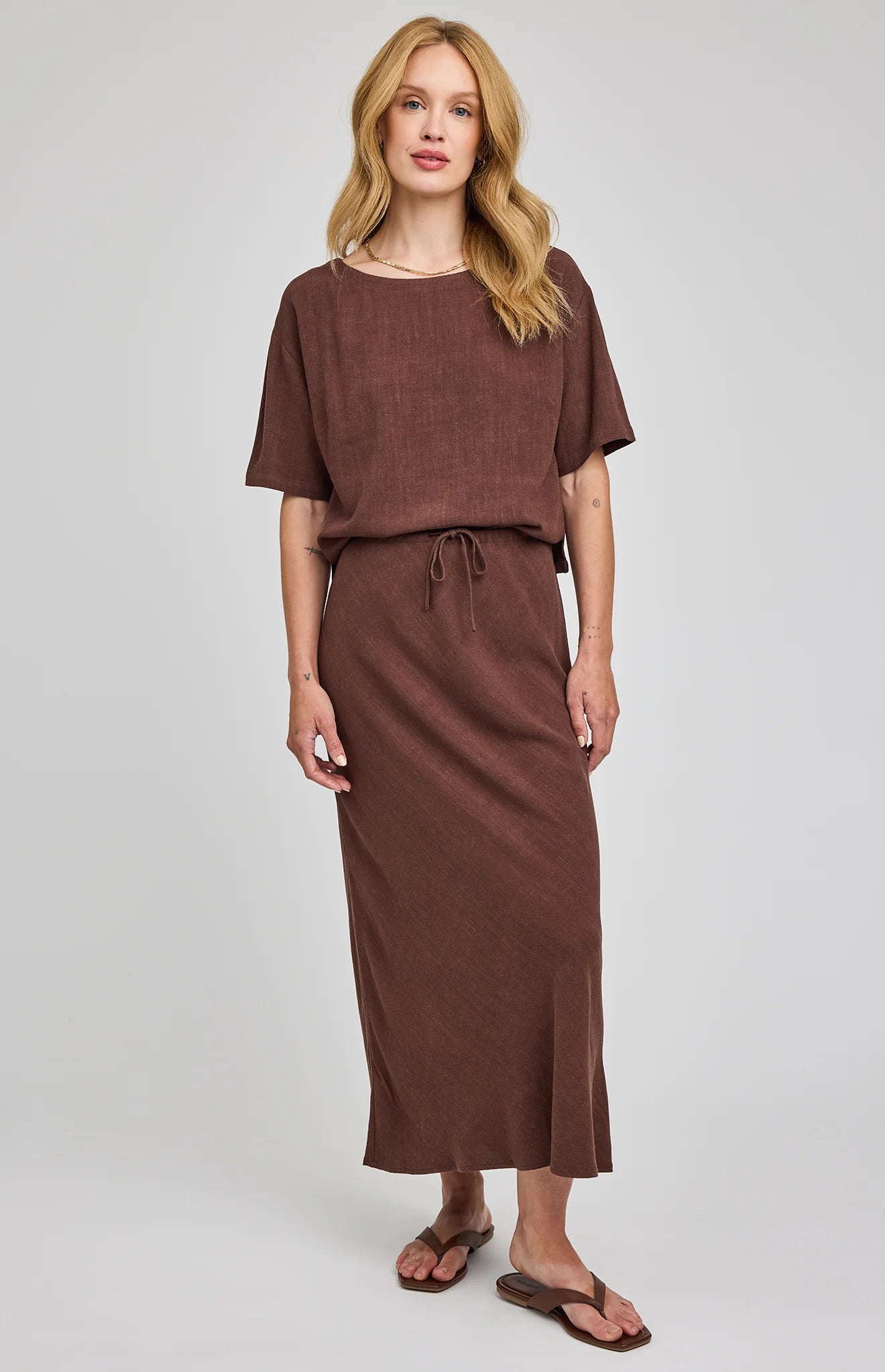 Cassia Maxi Skirt - Espresso