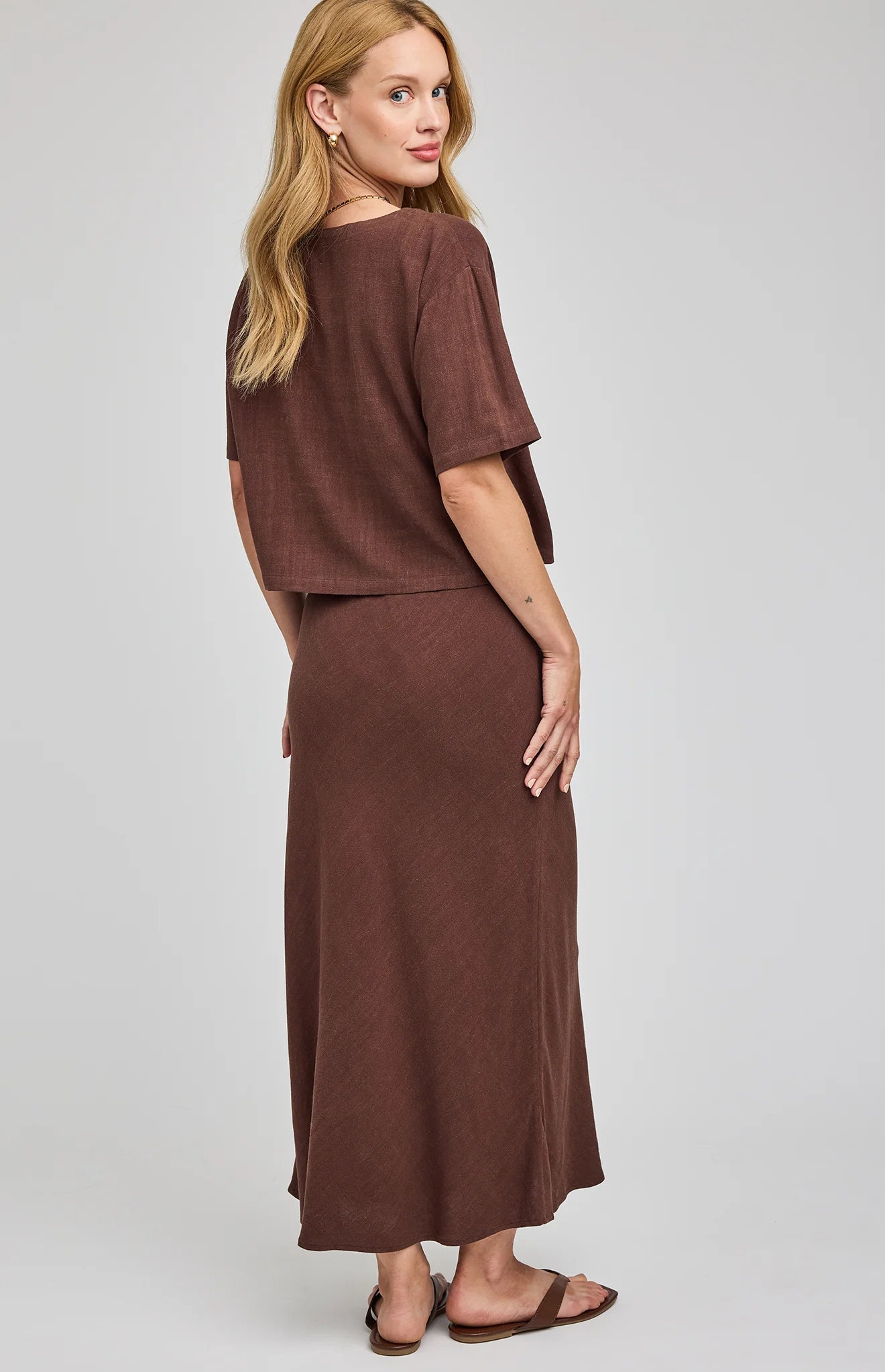 Cassia Maxi Skirt - Espresso