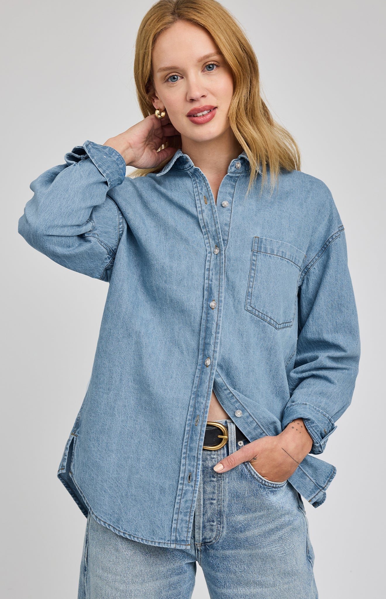 Whitney Denim Shirt - Light Wash