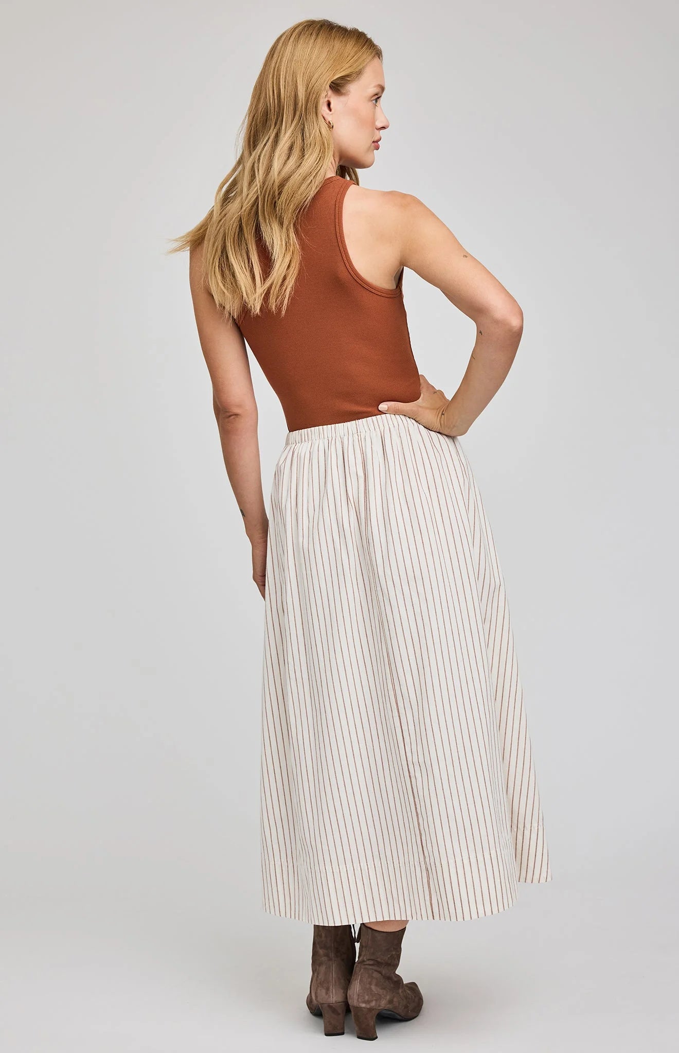 Wilhelmina Skirt - Cream Stripe