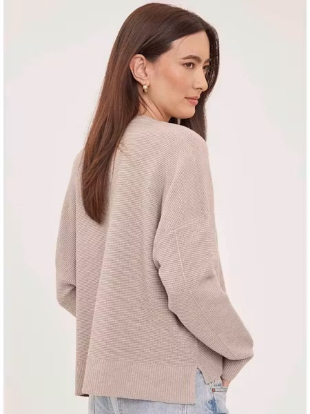 Axel Pullover Sweater - Heather Latte