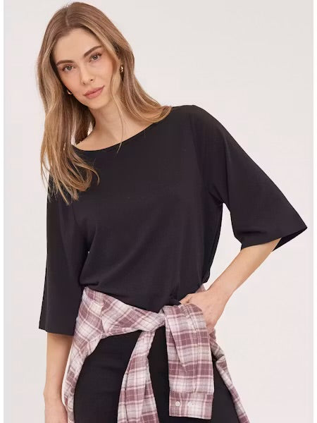 Aimee Elbow Sleeve Sweater - Black