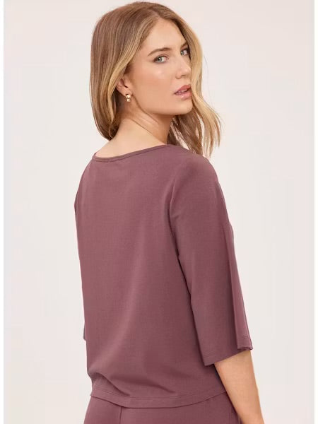 Aimee Elbow Sleeve Sweater - Mulberry