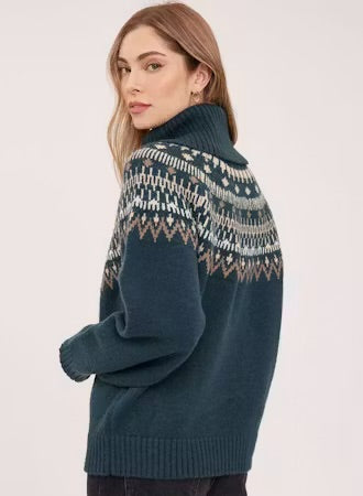Freya Islandic Sweater - Spruce