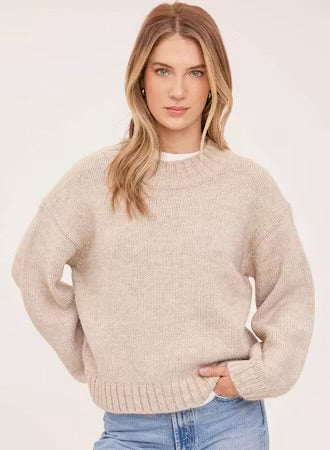 Tova Pullover Sweater - Heather Pebble